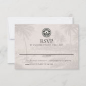 Florida Passport Wedding RSVP Karte (Vorderseite)