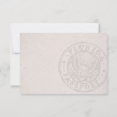 Florida Passport Wedding RSVP Karte (Rückseite)