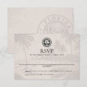 Florida Passport Wedding RSVP Karte (Vorne/Hinten)