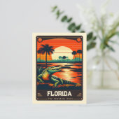 Florida | Patriotischer Geist Vintag Postkarte (Stehend Vorderseite)