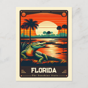Florida Patriotischer Geist Vintage Postkarte