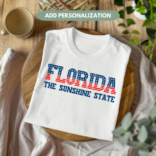 Florida Patriotisches Sunshine State Benutzerdefin T-Shirt