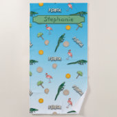 Florida Pattern Personalisiert Strandtuch (Vorderseite)