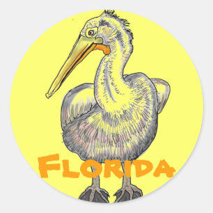 Florida pelican artistic Aufkleber