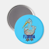 Florida Pelican-Magnet Magnet (Vorderseite/Rückseite)