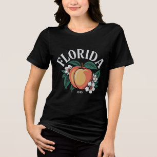 Florida-Pfirsichblüten-Emblem - Gegr. 1845 Tri-Blend Shirt