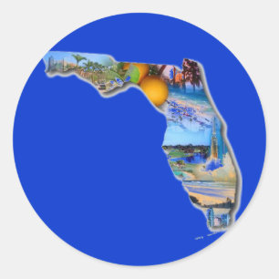 FLORIDA PICTURE DESIGN RUNDER AUFKLEBER