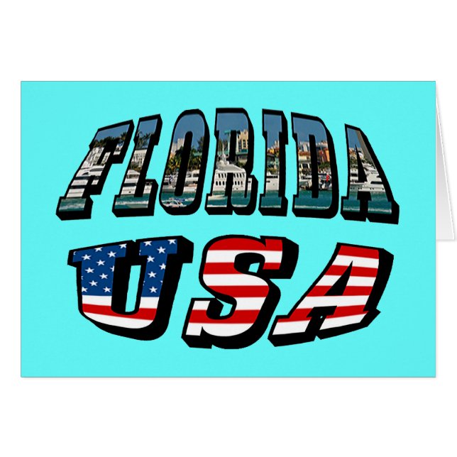 Florida Picture und USA Flag Text (Vorderseite (Horizontal))