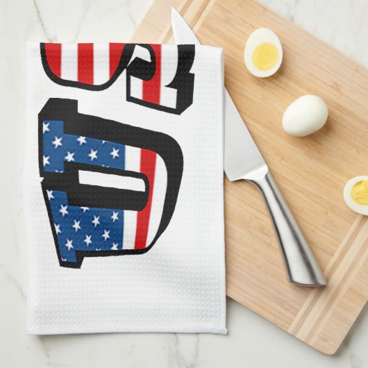 Florida Picture und USA Flag Text Geschirrtuch (Viertel Falte)