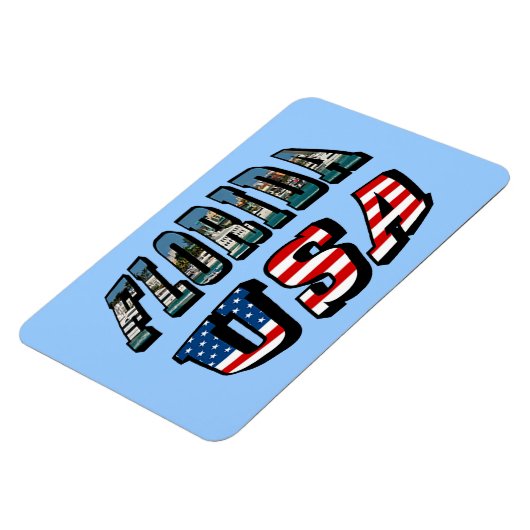 Florida Picture und USA Flag Text Magnet (Linke Seite)
