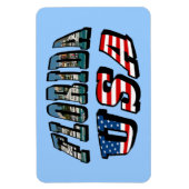 Florida Picture und USA Flag Text Magnet (Vertikal)