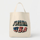 Florida Picture und USA Flag Text Tragetasche (Vorne)