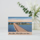 Florida, Pigeon Key, überseeische Autobahn Postkarte (Stehend Vorderseite)