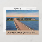Florida, Pigeon Key, überseeische Autobahn Postkarte (Vorne/Hinten)