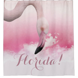 Florida Pink Flamingo Duschvorhang