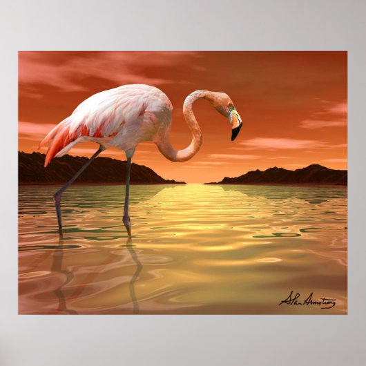 Florida Pink Flamingo Poster (Vorne)