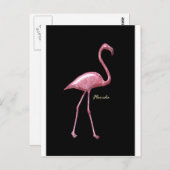 Florida Pink Flamingo Postkarte (Vorne/Hinten)