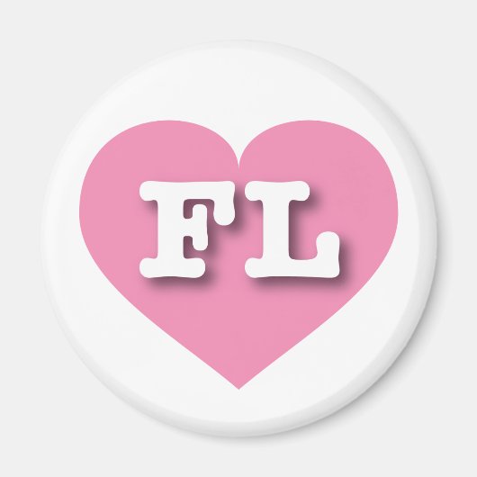 Florida Pink Heart - I Liebe FL Magnet (Vorne)