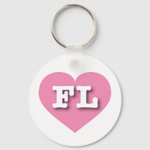 Florida Pink Heart - I Liebe FL Schlüsselanhänger