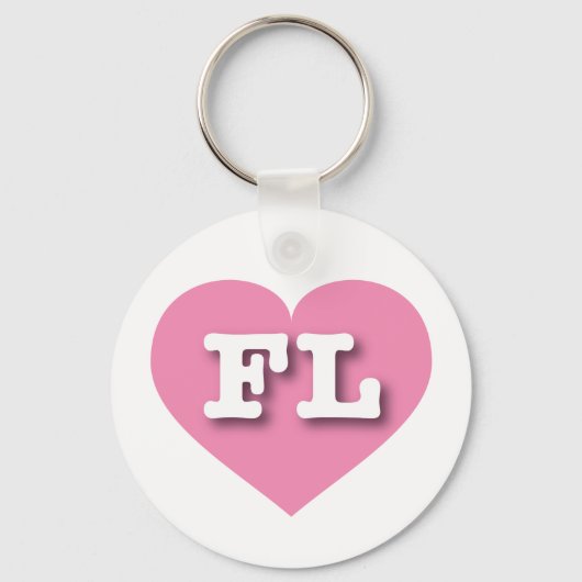 Florida Pink Heart - I Liebe FL Schlüsselanhänger (Vorderseite)