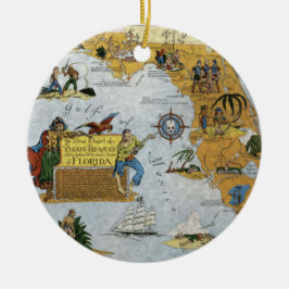 Florida Pirate Keramik Ornament