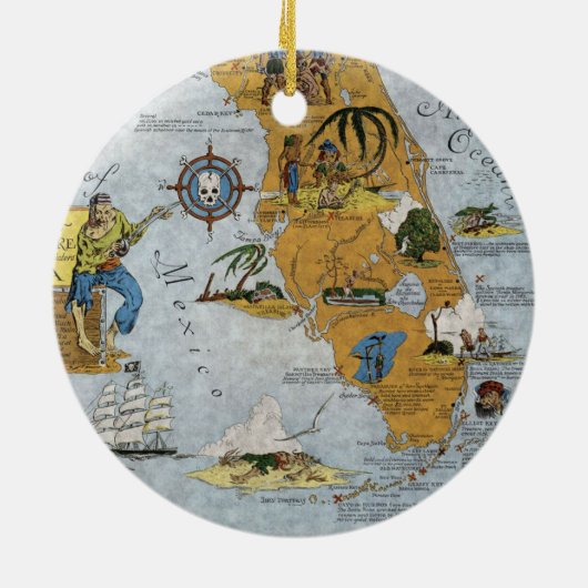 Florida Pirate Keramik Ornament (Hinten)