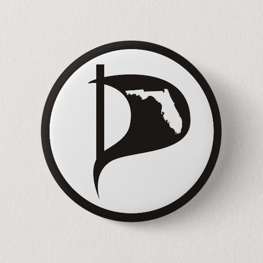 Florida-Piraten-Party-Flaggen-Knopf Button (Vorderseite)