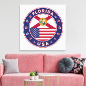 Florida, Plakat, Leinwand, quadratisch, 60 cm, Leinwanddruck (Insitu (Wohnzimmer))