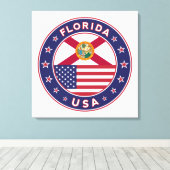 Florida, Plakat, Leinwand, quadratisch, 60 cm, Leinwanddruck (Insitu (Holzboden))
