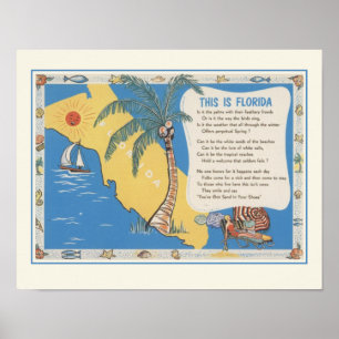 Florida Poetry Print Poster