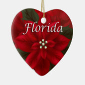 Florida Poinsettia Herz Keepake Ornament (Rechts)