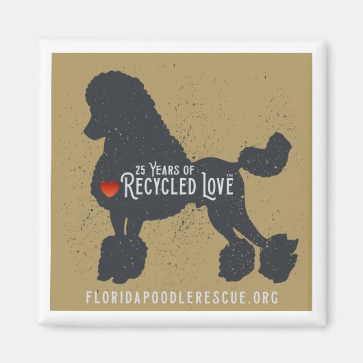 Florida Poodle Rescue 25 Jahre Magnet (Vorne)