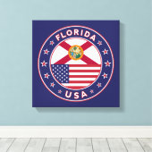 Florida, Poster, Leinwand, blau Leinwanddruck (Insitu (Holzboden))