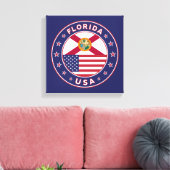Florida, Poster, Leinwand, blau Leinwanddruck (Insitu (Wohnzimmer))