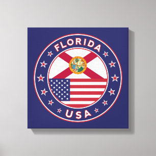 Florida, Poster, Leinwand, blau Leinwanddruck