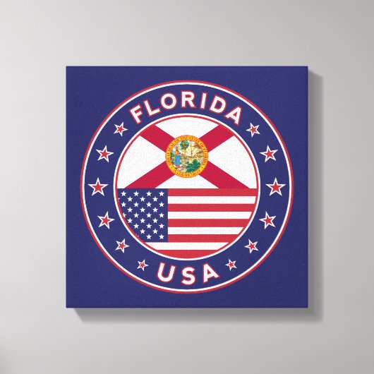 Florida, Poster, Leinwand, blau Leinwanddruck (Vorderseite)