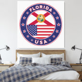 Florida, Poster, Leinwand, Quadrat, groß, Leinwanddruck (Insitu (Schlafzimmer))