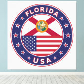 Florida, Poster, Leinwand, Quadrat, groß, Leinwanddruck (Insitu (Holzboden))