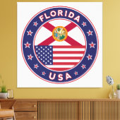 Florida, Poster, Leinwand, Quadrat, groß, Leinwanddruck (Insitu (Wohnzimmer))