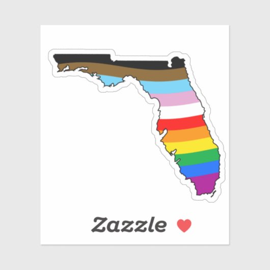 Florida Progress Pride Aufkleber (Blatt)