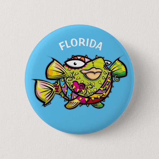 Florida Pufffisch Button (Vorderseite)
