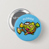 Florida Pufffisch Button (Vorne & Hinten)