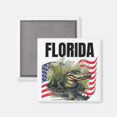 Florida-Quadrat-Magnet Magnet (Vorderseite/Rückseite)