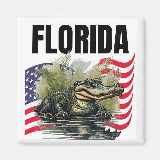 Florida-Quadrat-Magnet Magnet (Vorne)