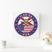 Florida Quadratische Wanduhr (Zuhause)