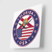 Florida Quadratische Wanduhr (Winkel)