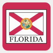 Florida Quadratischer Aufkleber (Vorderseite)