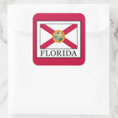 Florida Quadratischer Aufkleber (Tasche)
