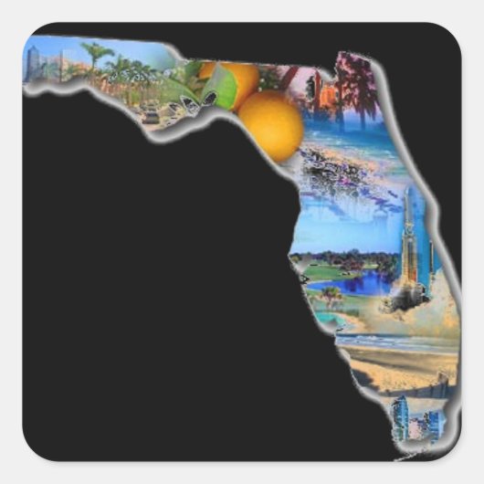 FLORIDA QUADRATISCHER AUFKLEBER (Vorderseite)