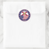 Florida Quadratischer Aufkleber (Tasche)